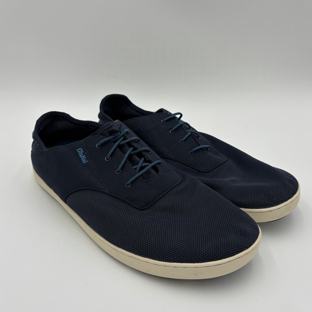 Olukai Nohea Moku Shoes Mens Size 15 Navy Blue All Day No Tie Slip On Sneaker